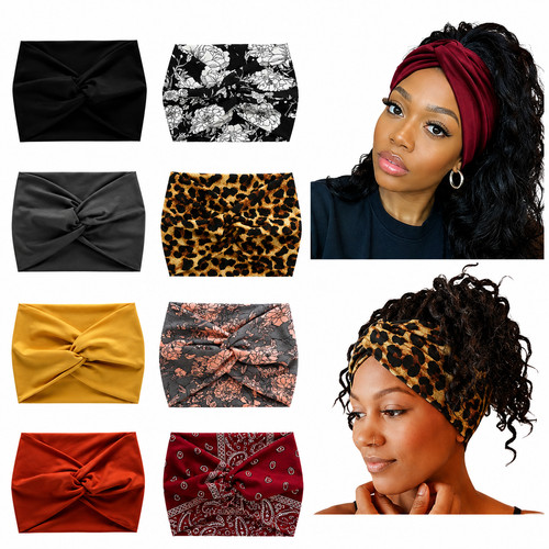 Wide elastic headband headwear - headband,