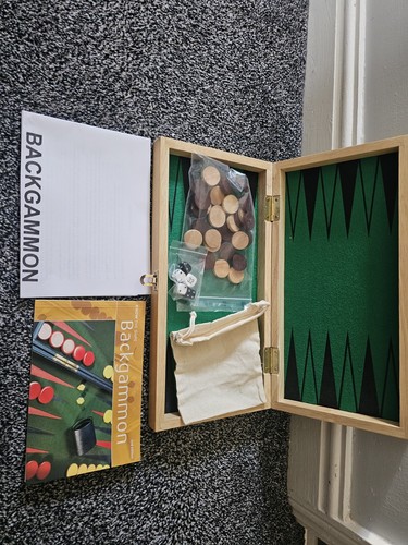 Wooden backgammon board - backgammon,