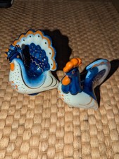 RUSSIAN USSR - Salt & Pepper - Lomonosov COCKEREL & BIRD 