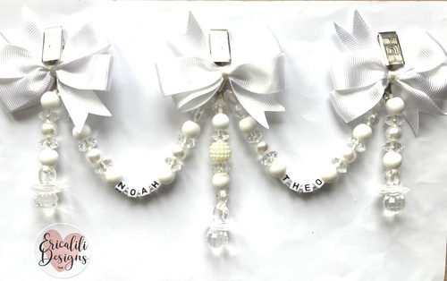 Personalised triple pram charm - personalised,
