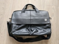 Knomo black leather briefcase