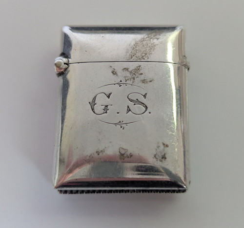 Antique sterling silver vesta - antique,