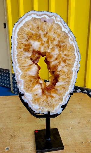 Citrine portal geode ring - portal,