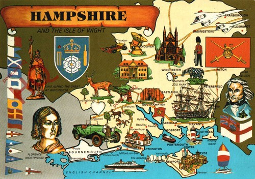 Picture postcard hampshire - picture, postcard:;hampshire