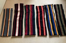 Joblot Vintage Wool Striped University College Scarves Mod Scooter