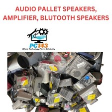 JOBLOT OFF AUDIO PALLET  SPEAKERS, AMPLIFIER, BLUTOOTH SPEAKERS, ALL MIX