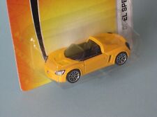 Matchbox Opel Speedster Yellow Body 65mm Toy Model Sports Car BP Vauxhall VX220