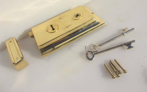 Brass door lock - brass, keep