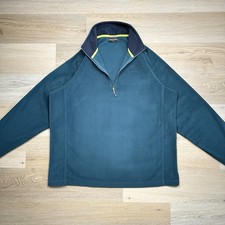 Craghoppers Men's Teal Long Sleeve Lightweight Polyester Fleece 3/4 Zip Size XL