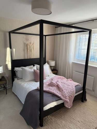 Double four poster bed frame - four,