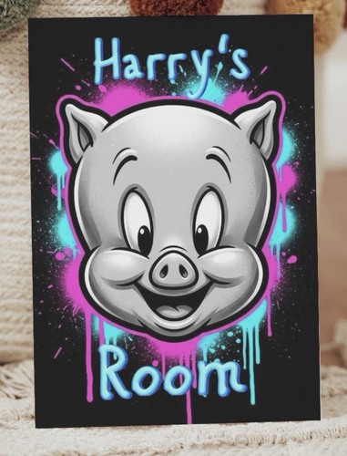 Porky pig personalised - pig,