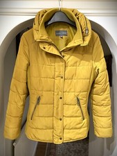 Laura Ashley Mustard Zipped Quilted Jacket UK Size 10 - Lovely Condition
