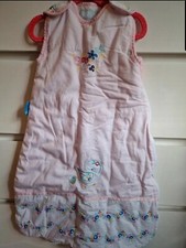 Grobag sleepsack 0-6 months 2.5 tog girls pink with flowers.