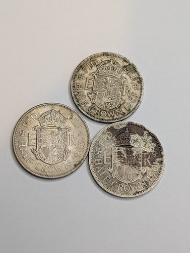 Half crown coins - coins, 1961