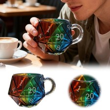 Rainbow D20 Dice Mug