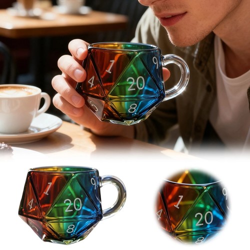 New rainbow d20 - dice, mug