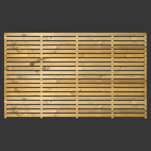 Single slatted fence panel - panel,