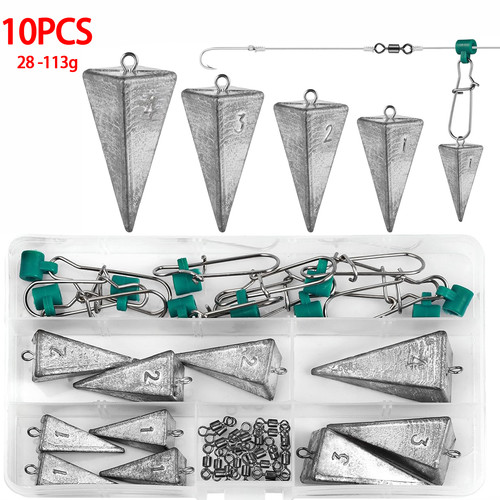 Pcs pyramid sinkers - 10,