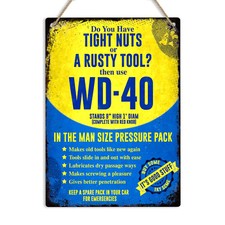 WD-40 Retro Metal Tin Sign