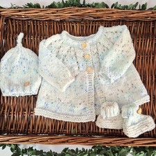 Knitted White Speckled Baby