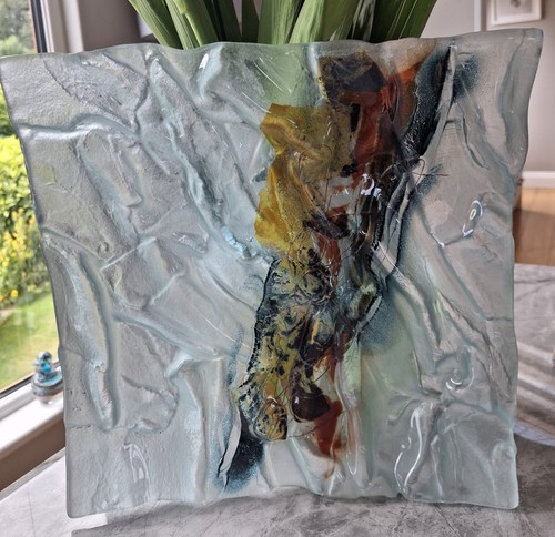Large 30cm square fused art - large,