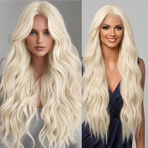 Platinum blonde long wavy - blonde,