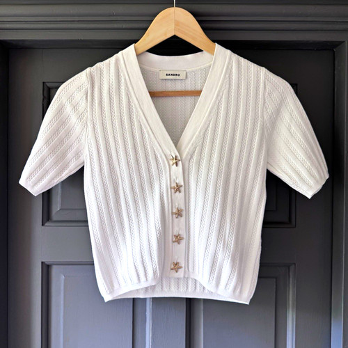 Sandro nolan white - sandro, knit