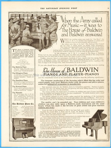 1918 baldwin piano - piano, co