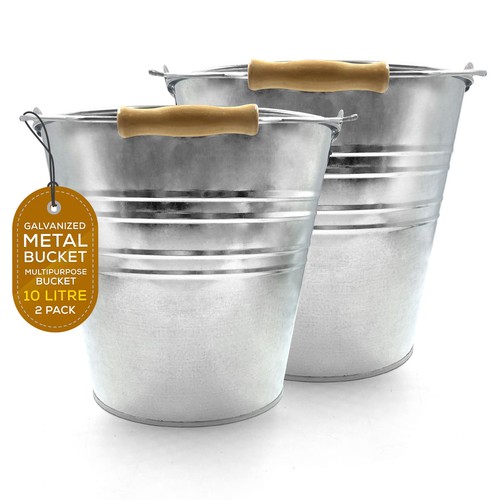 Galvanised bucket 10l metal - 10l,