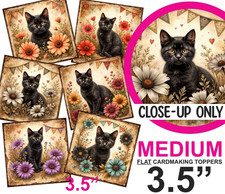Vintage Black Cat Card Toppers