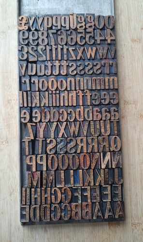 Wooden letterpress printing - wooden,