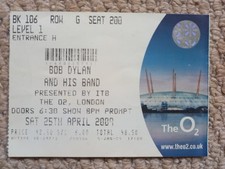 Bob dylan concert ticket stub - dylan,