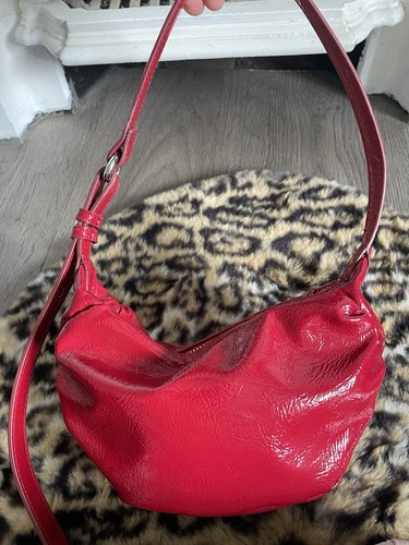 Zara faux leather pantent bag - faux,