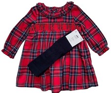 baby girls Tartan dress & tights set,Party,Christmas.0-3,6-9 or 9-12mths