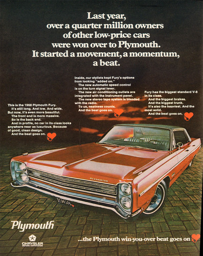 1968 plymouth fury poster - 1968,