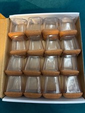 BNIB UNBRANDED clear plastic square chair leg protectors 20-30mm x 16 - CG BA9