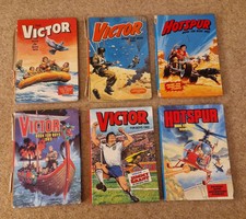 6 Annuals Hotspur Book For Boys & Victor For Boys
