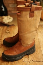 Hunter Torlundy Brown Leather Buckled Boots Shoes UK 9 US 10