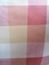 Laura Ashley Mitford Check furnishing fabric 4.8 yards terracotta gold