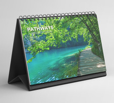 Pathways Desk Calendar 2026-2027: Standing Flip Desktop Calendar