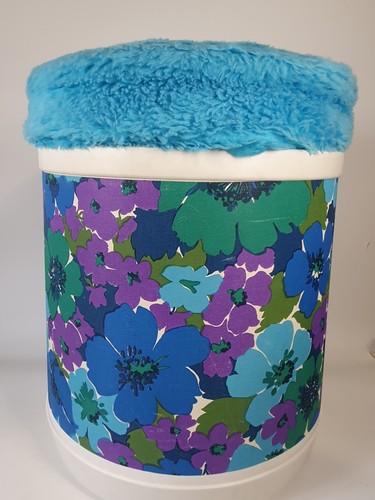 Vintage retro 1970s plysu blue - retro,