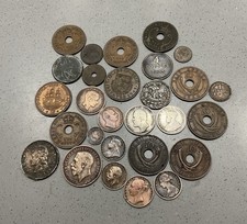 COLLECTION OF 28 VINTAGE MIXED WORLD COINS JOB LOT