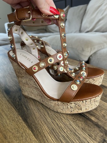 Carvela brown studded strappy - carvela,