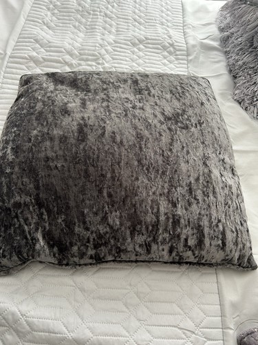 Grey cushion velour - cushion,