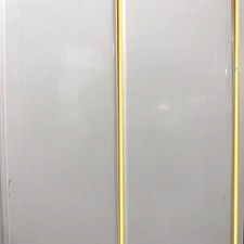 12 x White Gloss Gold Strip