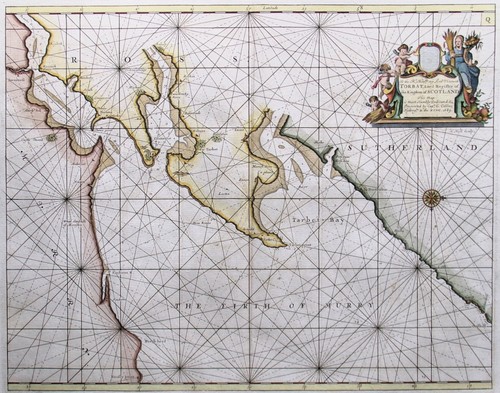Original antique sea chart - sea,
