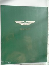 Aston Martin price list