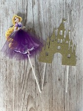 Princess Rapunzel Topper And Castle Cake Topper Kids Birthday Cake Decoration