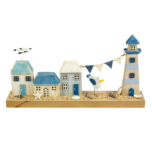 Lighthouse and cottages on - and,