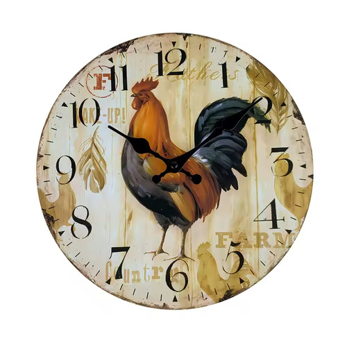 Cockerel chicken wall clock - chicken,